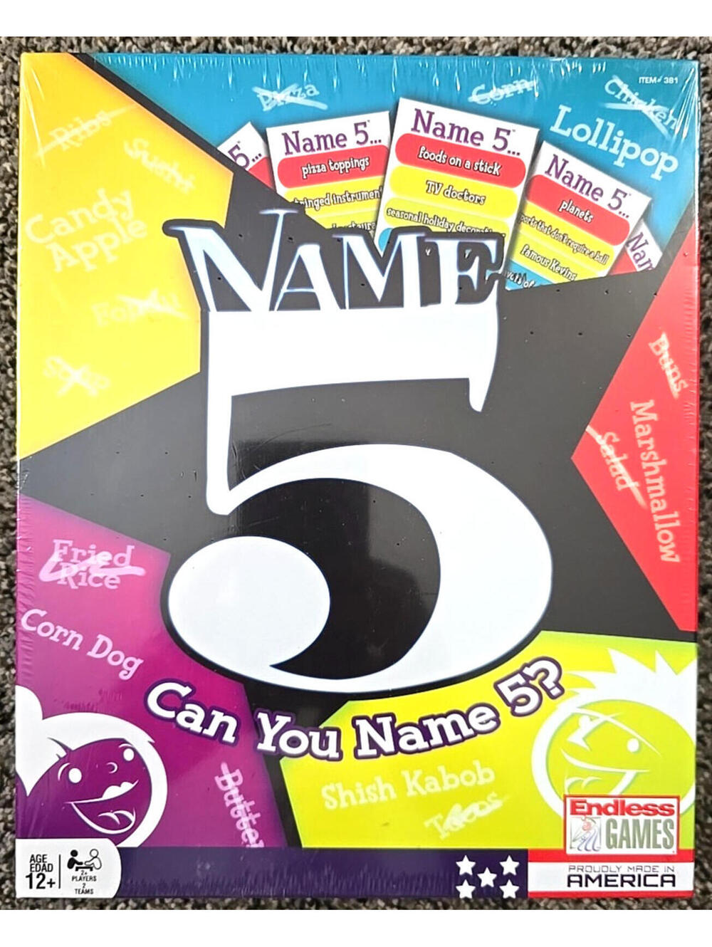Endless Games Name 5 Can You Name 5 Board Game New